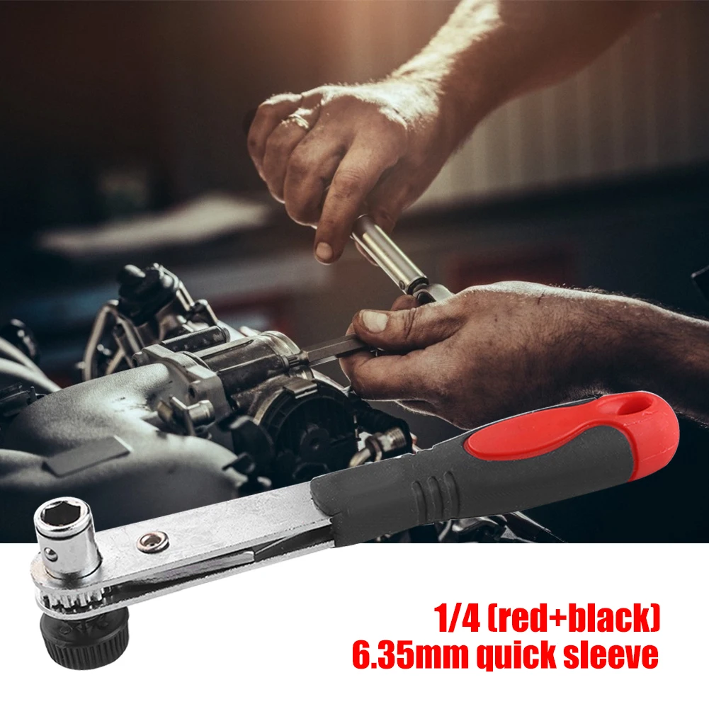 

Bike Socket Wrench Kit Tool Hex Bit Spanner Semi-Automatic Double-Headed Ratchet Quick Release Socket Wrench