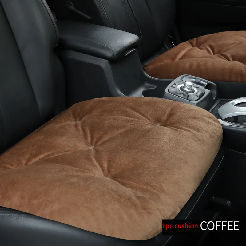 

Плюшевый чехол для автомобильного сиденья, защита подушки, коврик для переднего сиденья автомобиля, автомобильные аксессуары, универсальн...