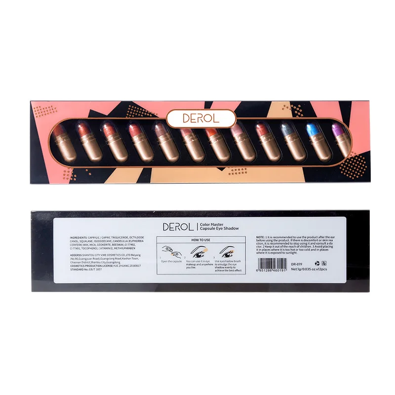 

Color Master Capsule Eyeshadow Long Lasting Metallic Diamond Pearlescent Waterproof Eyeshadow Palette