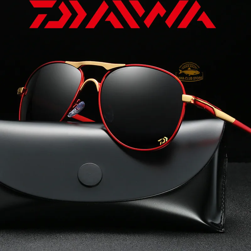 

2020 DAWA Men's Fishing Polarized Sunglasses Outdoor UV Protection Metal Sunglasses Retro Driving Sunglasses Fishing Sun Glasses