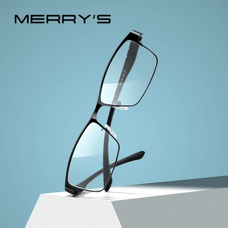 

MERRYS DESIGN Men Titanium Alloy Glasses Frames TR90 Legs Business Myopia Prescription Eyeglasses Optical Frame S2219