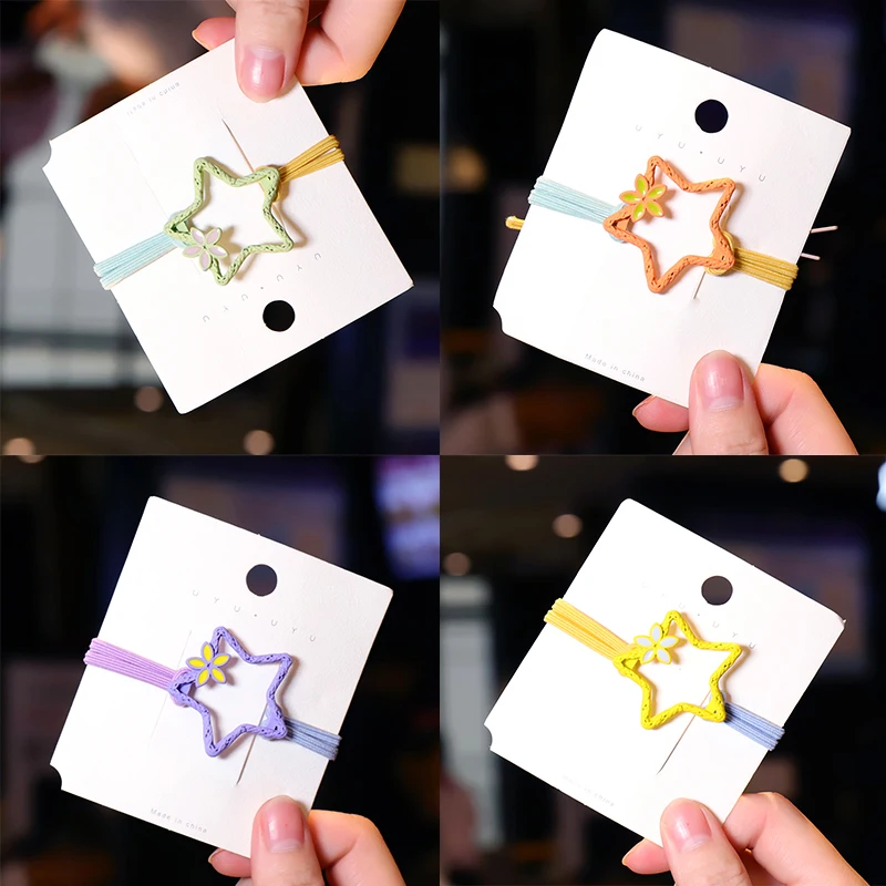 QIANJI Корейская девушка аксессуар для волос цвет звезда хвост фиксированный