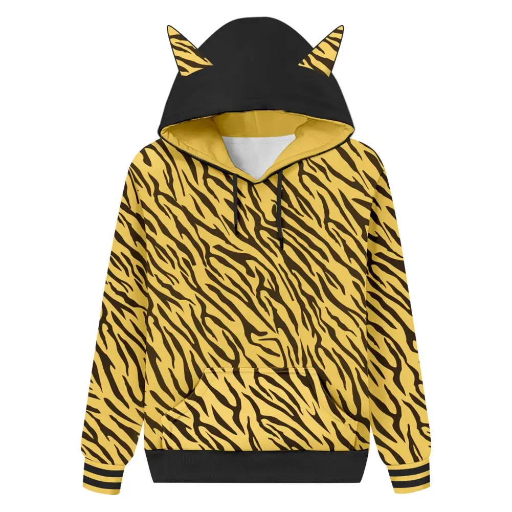 

Hannya Hoodie Cosplay Hoodie 3D Printed Cat Ear Hooded Sweatshirt Men Women Casual Streetwear Pullover