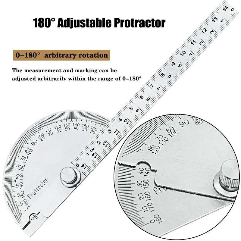 Регулируемый транспортир на 180 ° из нержавеющей стали видоискатель Гониометр