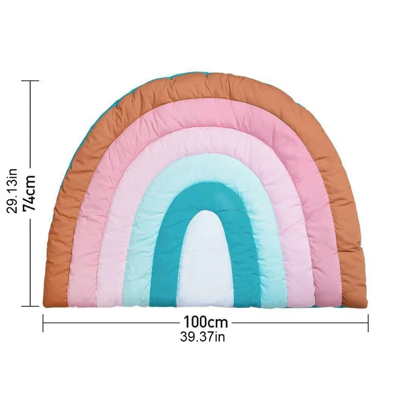 

50LE Creative Rainbow Baby Play Mat Floor Crawling Rug Children Kids Playmat Pad Carpet Newborn Infants Nursery Room Decorations
