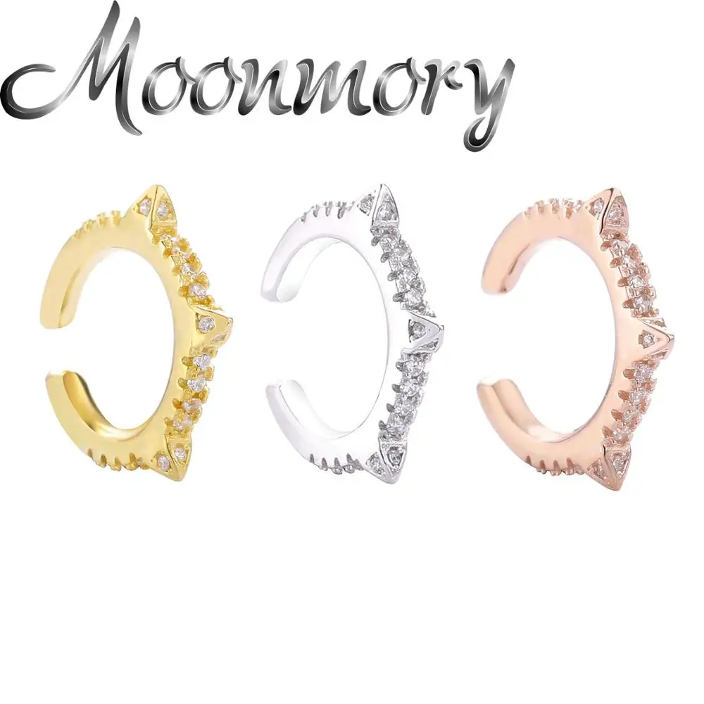 Moonnory 925 пробы серебряные одиночные запонки Karla в серьгах Запонки серебро/24K