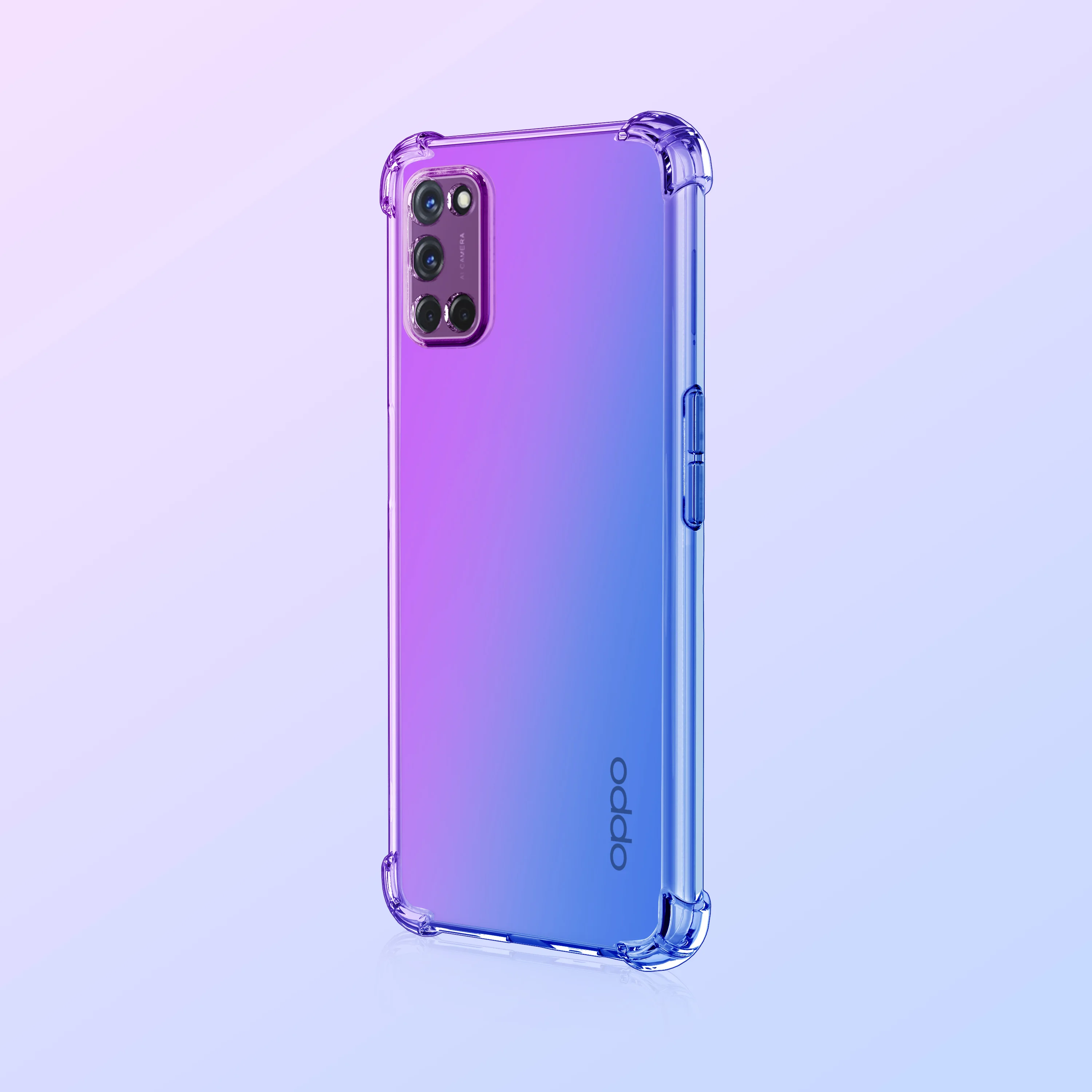 Противоударный чехол для OPPO Find X2 Pro Lite A72 A52 A12 A92S A31 F15 Цветной силиконовый Reno 3 A5 A9 2020