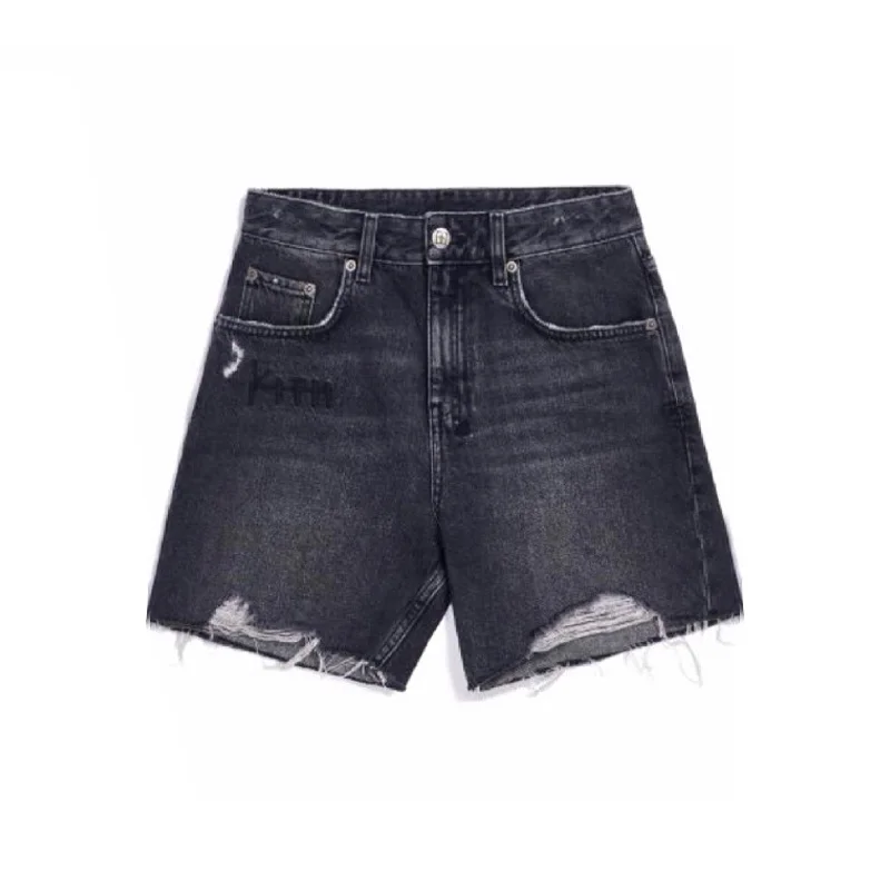 

Джинсовые шорты Kith для мужчин и женщин, тяжелые Промышленные вышитые облегающие джинсовые велосипедные брюки оверсайз, модные джинсы Kith High ...