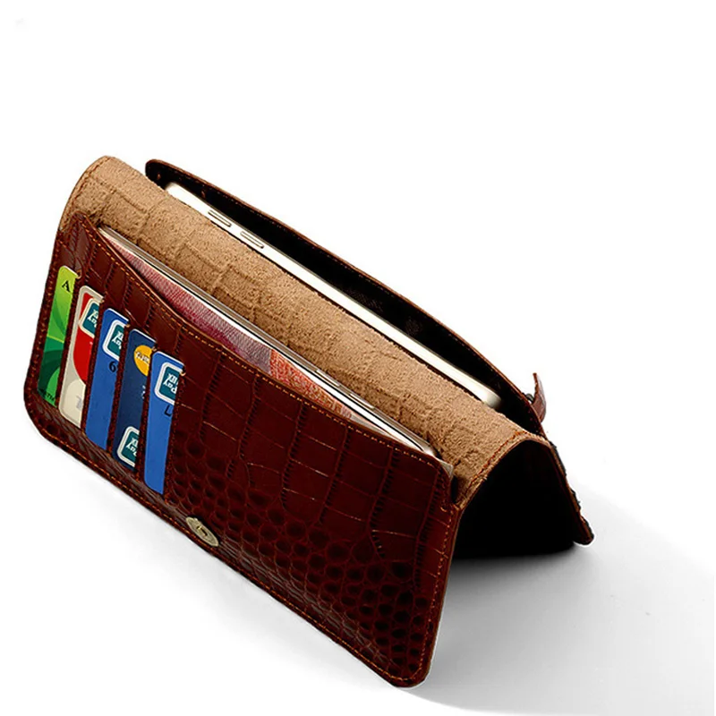 Flip Phone Case For Xiaomi Mi 5s Plus 6 8 9 lite 9se 9T Pro Crocodile Texture Cowhide Cover | Мобильные телефоны и