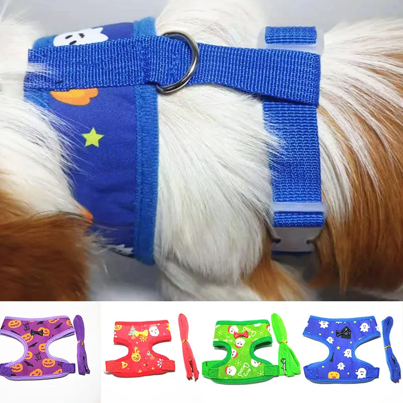 

Dog Chest Back Printed Mesh Chest Back Pet Leash Breathable Printed Pet Chest Back Cute Pet Supplies