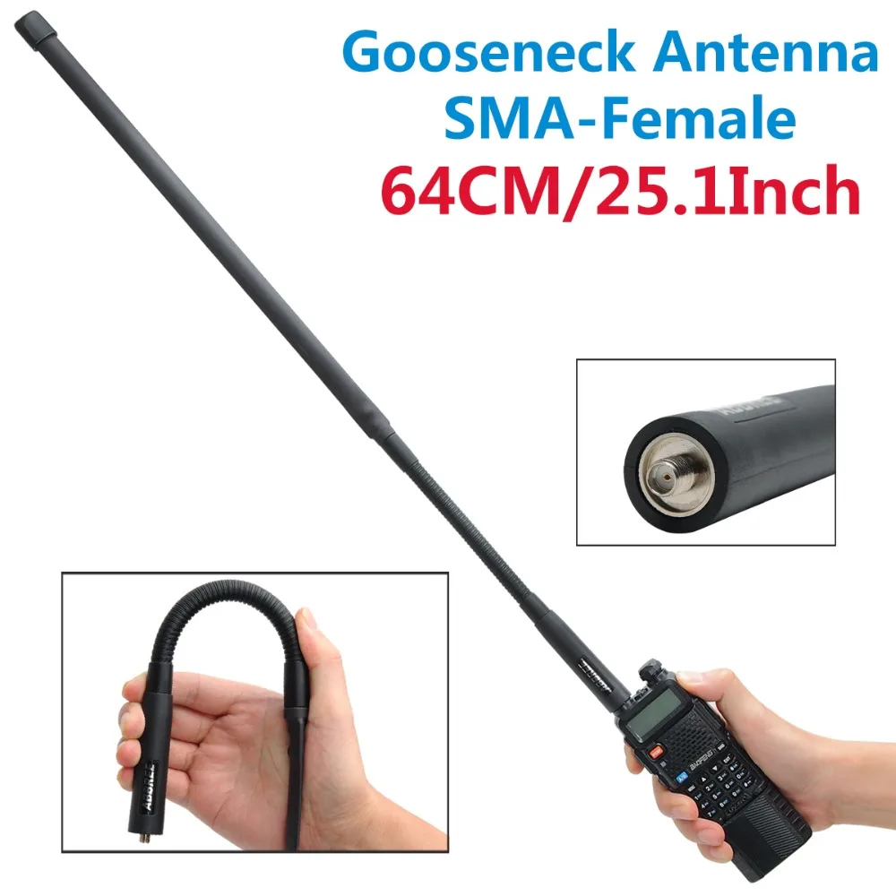 «Гусиная шея» углеродистая сталь, тактический антенна SMA-VHF/UHF двухдиапазонная антенна для Baofeng UV-5R GT-3 UV-82 Kenwood радио иди и болтай Walkie Talkie