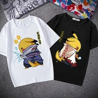 2021 men pokemon t shirt summer new bottoming shirt anime pikachu cosplay top short sleeve couple outfit fashion casual men top