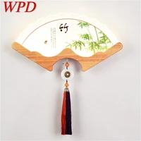 wpd wall lights contemporary creative indoor led sconces fan shape lamps for home corridor study