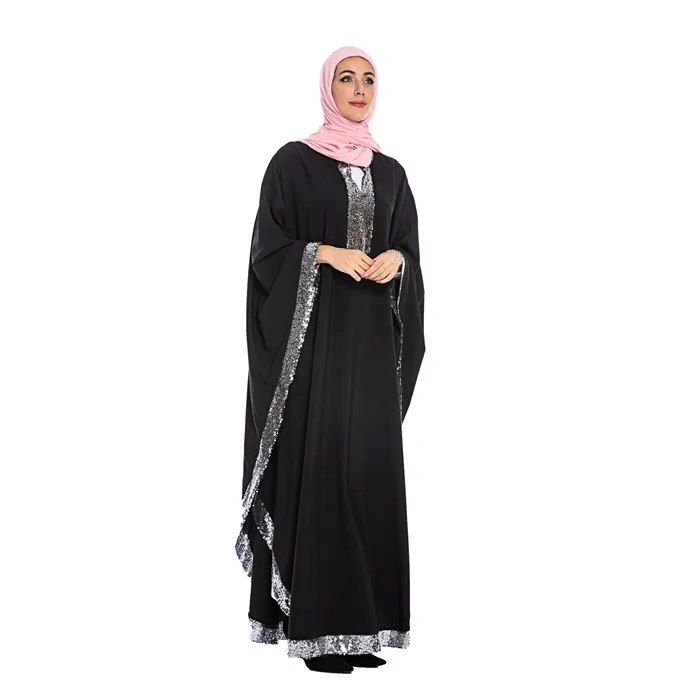 Мусульманское платье-хиджаб с блестками abaya s Djellaba Femme кафтан марокканский кафтан Дубай турецкие платья ислам одежда для женщин Оман