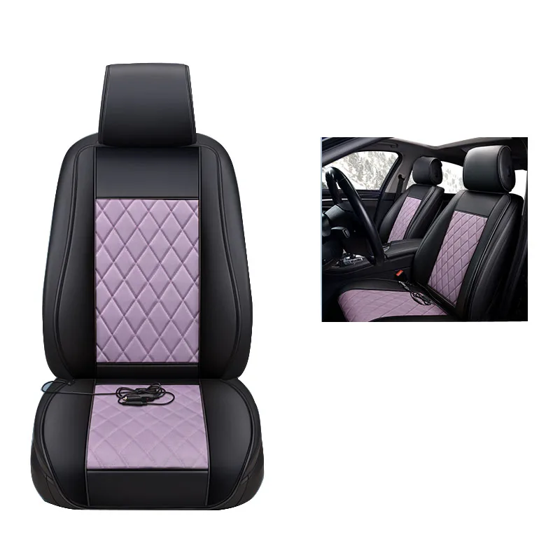 Purple Автомобильный нагревательный автокресло крышка авто аксессуары для Mitsubishi Asx Colt Eclipse Cross Galant Grandis L200 Lancer 9 10 Ex Ix X - Название цвета: Purple