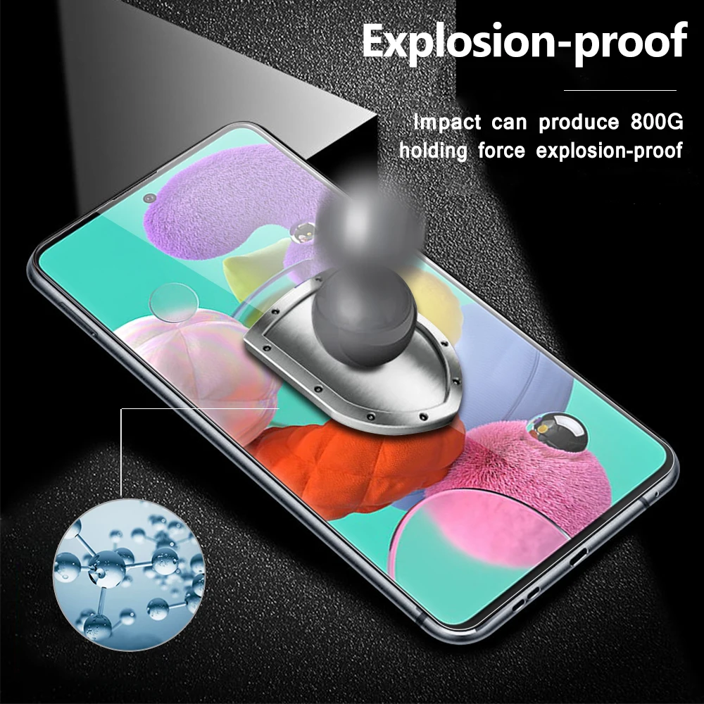 10PCSProtective Glass on the For Samsung Galaxy A51 A21S Screen Protector Glass Film For Samsung Galaxy M11 M21 M31