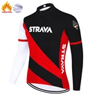 Зимняя Теплая Флисовая велосипедная рубашка, одежда для велоспорта, трикотажная одежда для велоспорта, Мужская велосипедная футболка, одежда для велоспорта, 2021