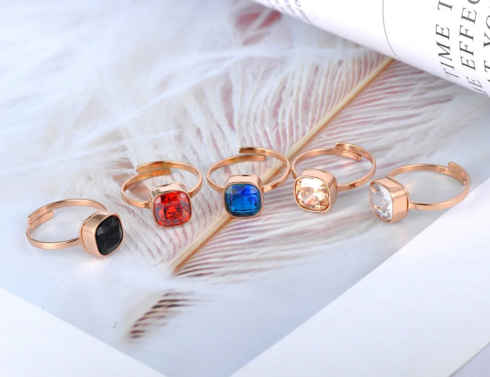 Кольцо Lokaer из нержавеющей титановой стали с блестящим дизайном обручальное