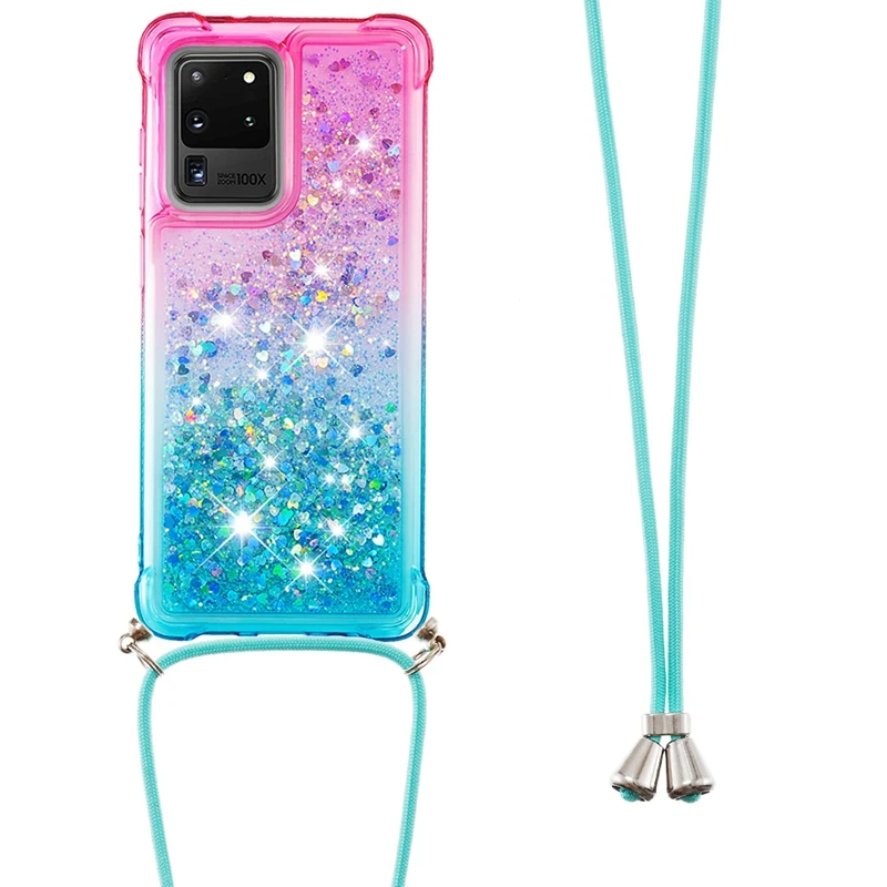 Чехол с жидким сыпучим песком для Samsung Galaxy S10 S20 Plus Note 10 блестящий чехол блестками 20