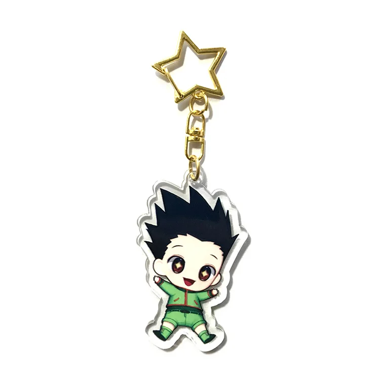 Фото 7 шт. аниме HUNTER×HUNTER GON · FREECSS акриловый брелок подставка фигурка Killua Zoldyck мультяшный кулон брелок подарки косплей №2