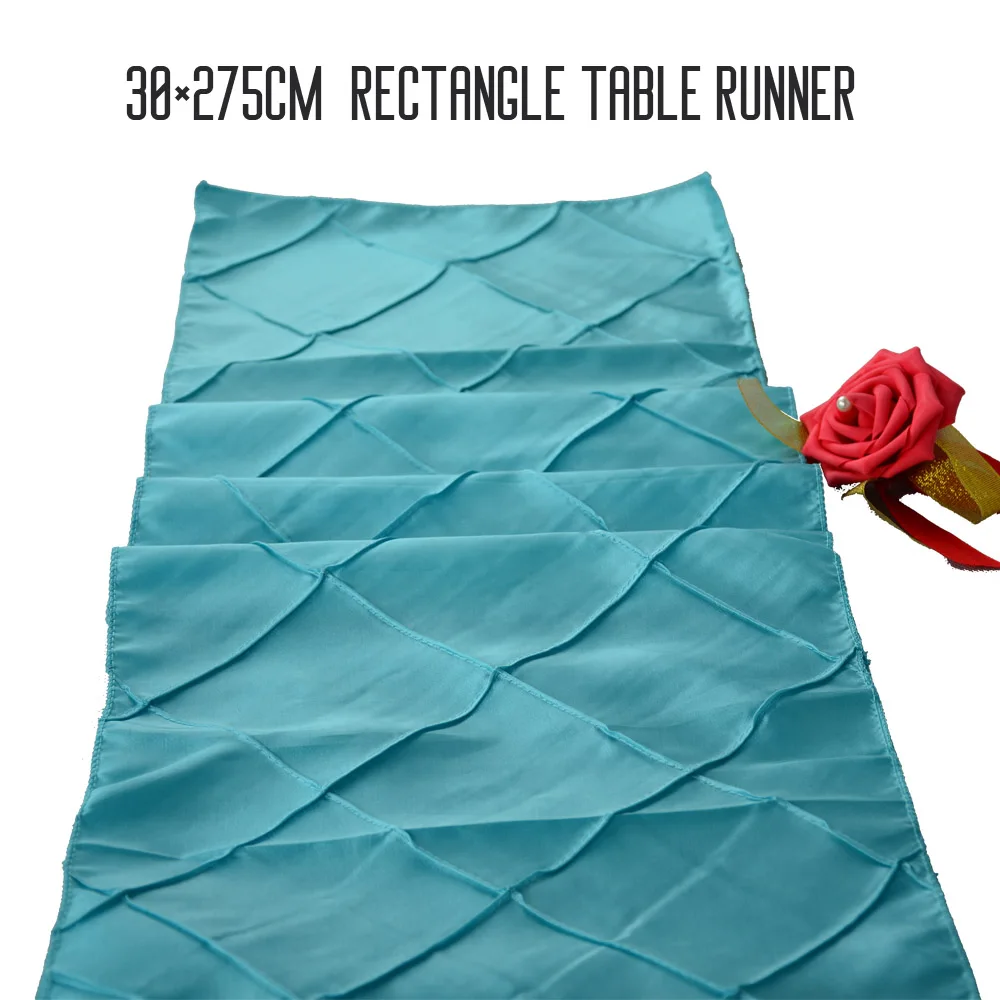 

High Quality 10pcs/lot Navy Blue Multi Color 30*275cm Thick Polyester Taffeta Table Runner For Wedding Party Decoration