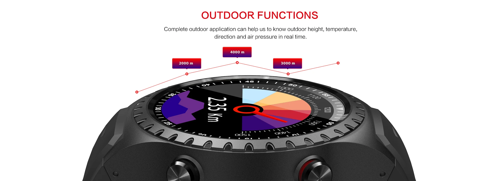 LEMFO Bluetooth Smartwatch gps Компас Барометр спортивные часы фитнес-трекер для измерения сердечного ритма Смарт-часы Android IOS поддержка 320 мАч