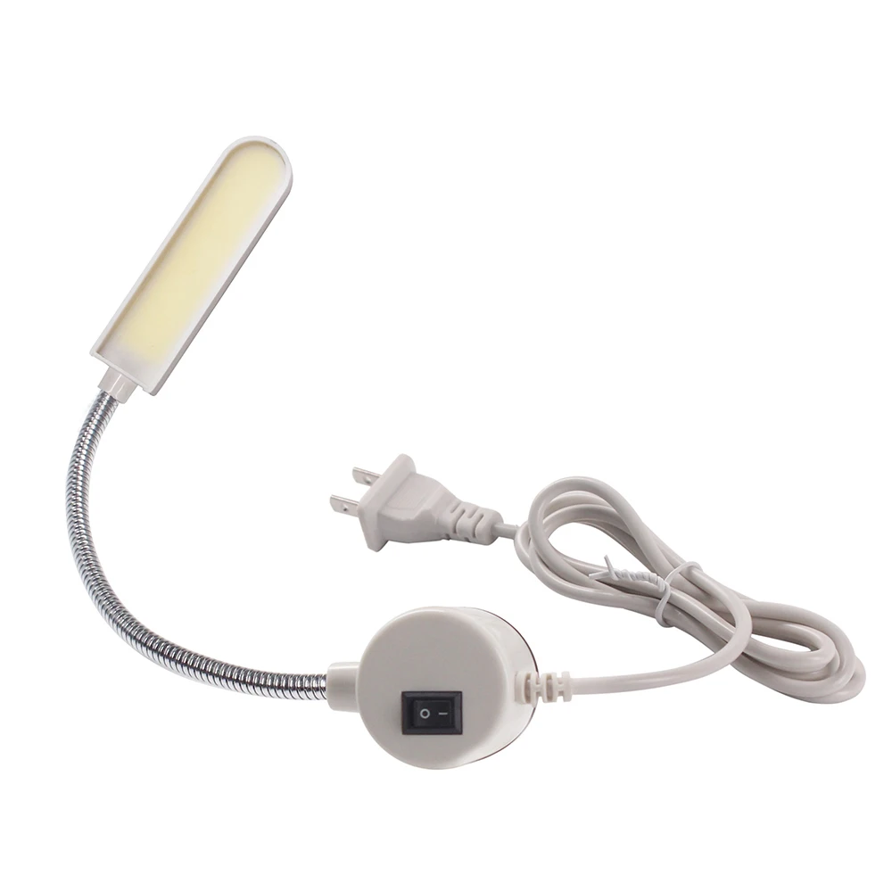 

6W COB LED Sewing Clothing Machine Light Working lamp with Magnetic Base Soft Tube for All Sewing Machine Lighting EU/US plug