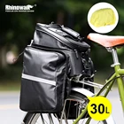 Rhinowalk велосипедная Сумка Для Велосипеда Сумка-Рюкзак Сумка на багажник 3 в 1 панье Водонепроницаемый Велоспорт дорожная сумка 30L Чемодан Перевозчик велосипед седельный пакет