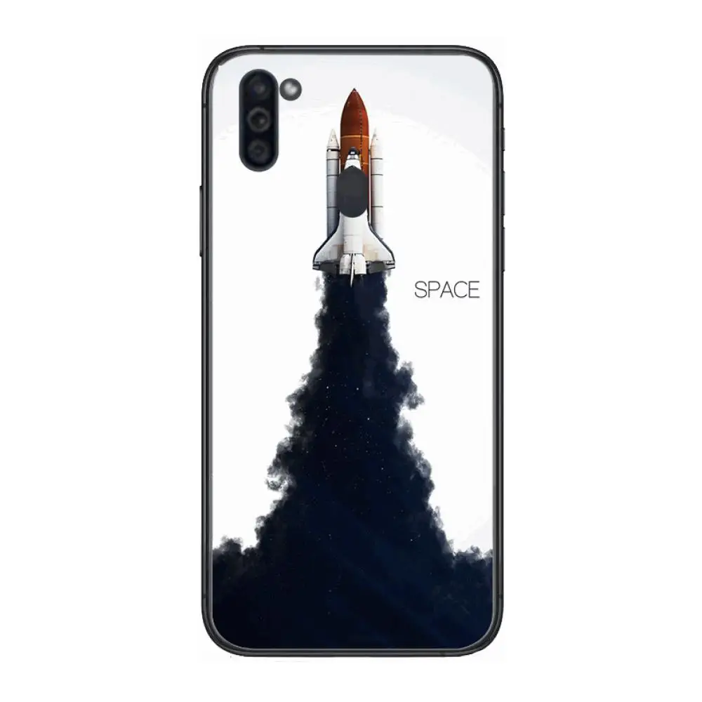 

Rocket wallpaper Mobile Phone Case Hull For Samsung Galaxy M 10 20 21 31 30 60S 31S Black Shell Art Cell Cover TPU