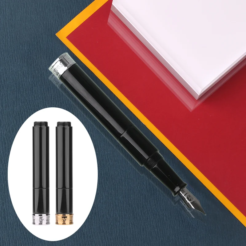 PENBBS 471 акриловая смола короткая черная авторучка гладкая M/F 0 5 мм перо ручки для