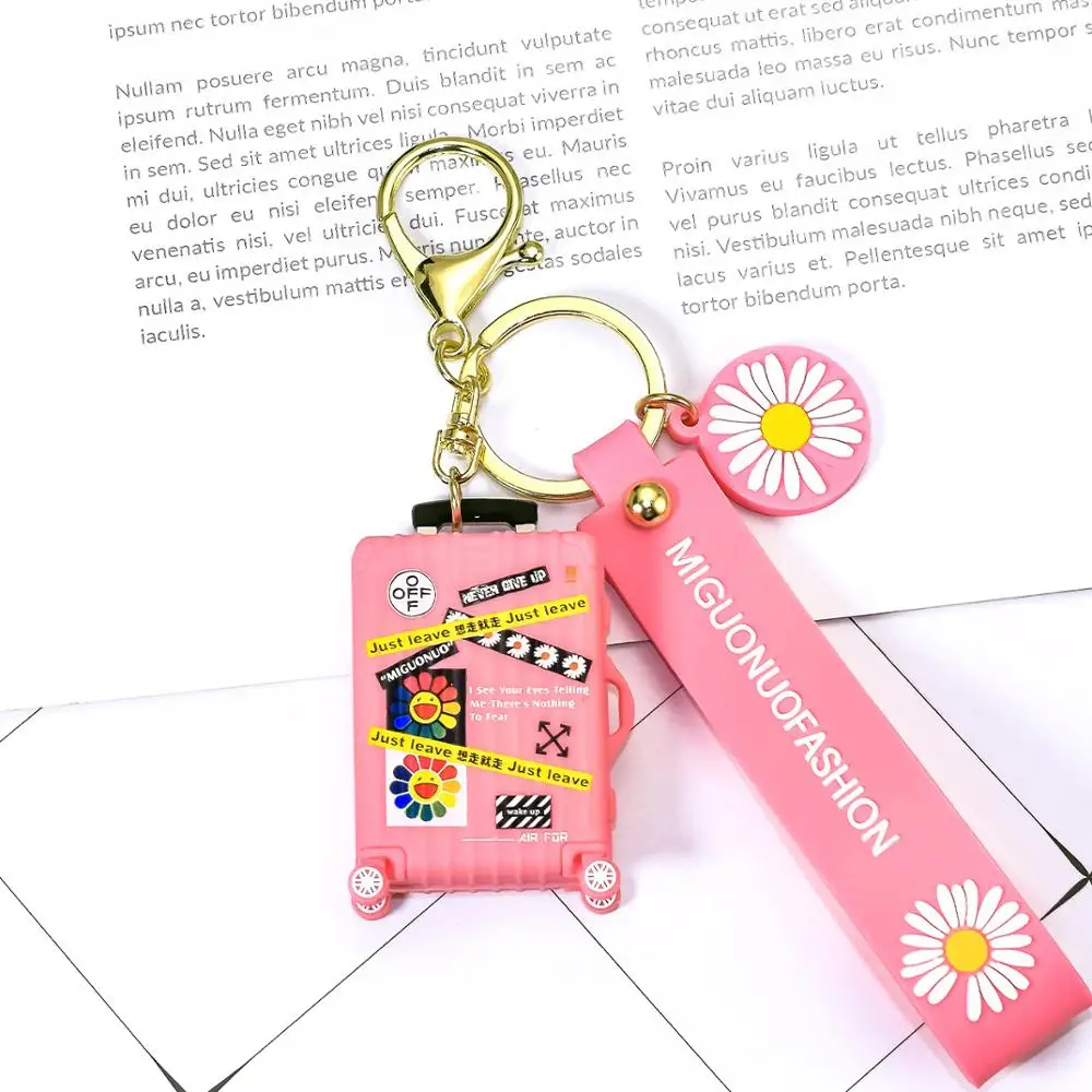

2020 Fashion Korea Boot Keychain Cute Daisy Rope Beautiful Car Key Chain Children Bag Pendant Accessories Keyring Gift
