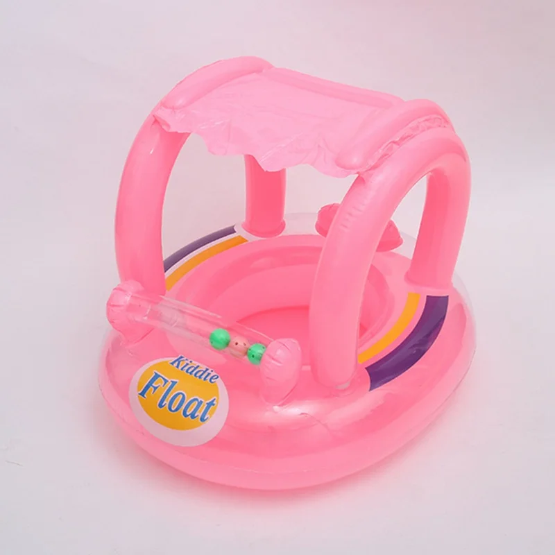 

Baby Swimming Pool Floats With Canopy Inflatable Baby Infant Swimming Float Ring With Sun Protection For Kids Children