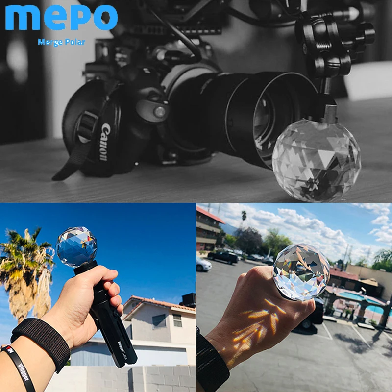 Фото хрустальный шар светильник Halo оптический стеклянный объектив для DSLR камеры видеокамеры хрустальный шар объектив VLOG Волшебный Фильтр объектива
