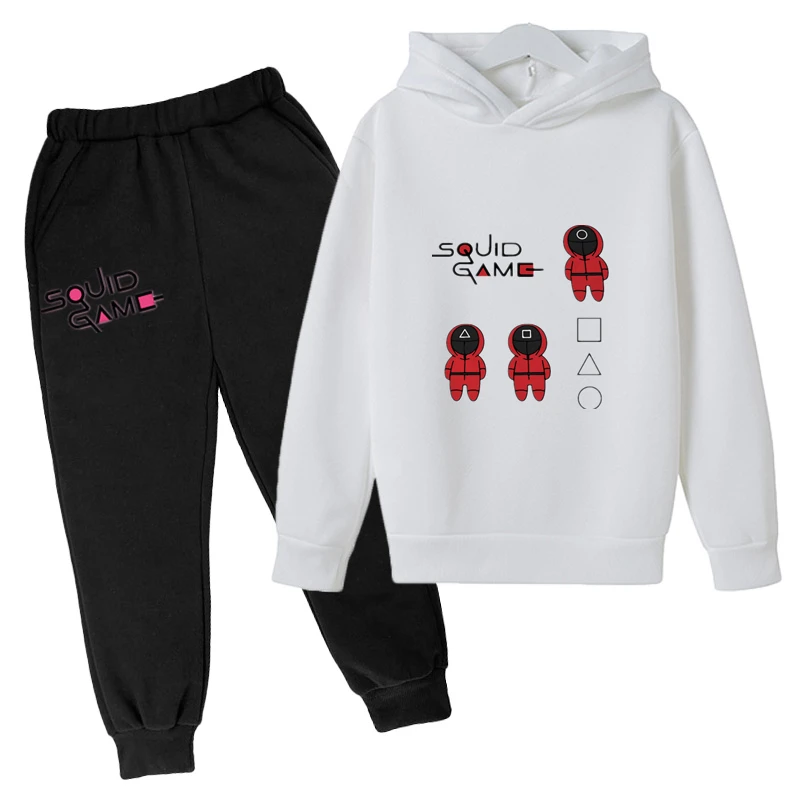 

Squid Game Sets Tracksuit Kid GirlS Clothes Boys Sweatshirt Kids Hoodie Pant 2pcs Weatshirt Kids Christmas Gift