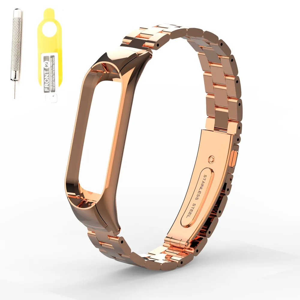 301-BXGSX-Rosegold E-ZONE mi band 3 металлический ремешок для Xiaomi mi Band 3 Браслет Смарт-часы Band 3 аксессуар - Цвет: 301-BXGSX-Rosegold