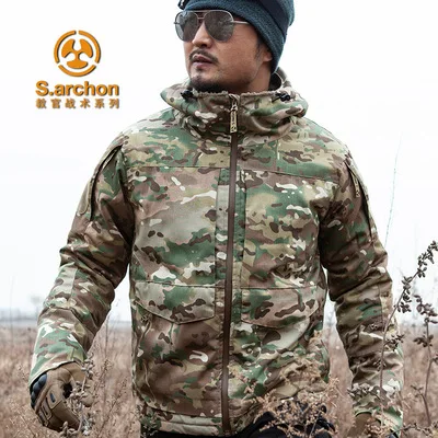 Ветровка мужская тактическая с капюшоном куртка пилота в стиле милитари для