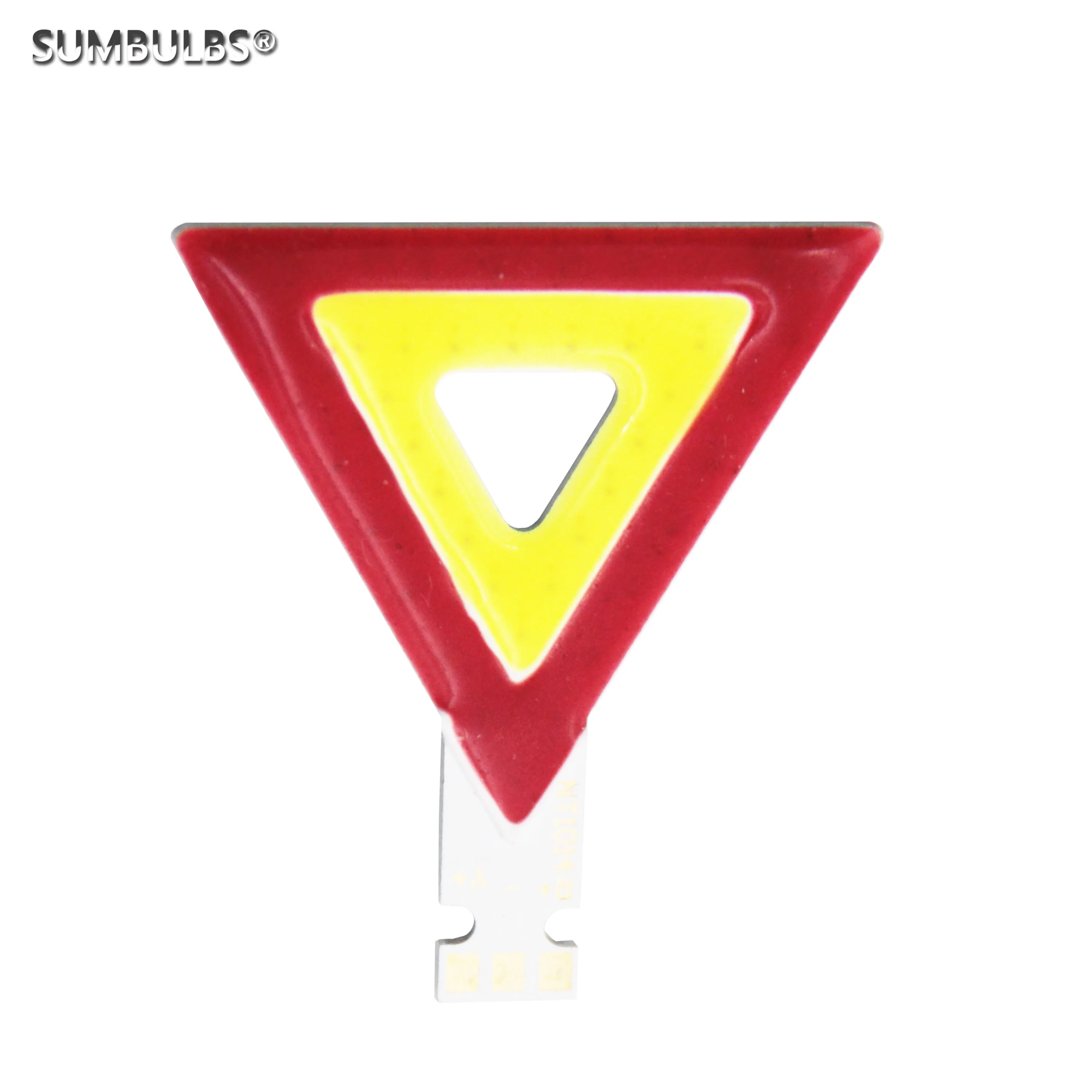 DC input Triangle shape double color LED COB chips for work bicycle diy light red & yellow source | Лампы и освещение