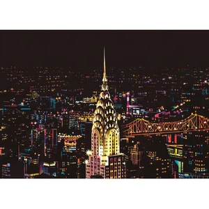 New York Scratch Night View Poster Sticker Deluxe Erase Black Scratch World Map Scratch Off Foil Layer Coating Painting as Gift