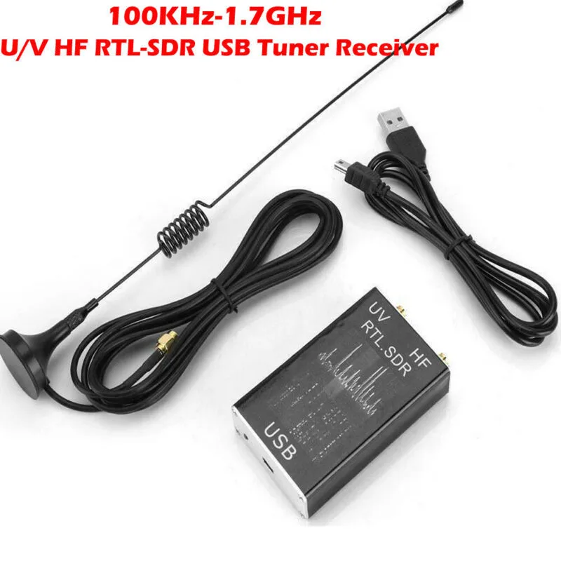 100 кГц-1,7 ГГц Полнодиапазонный УФ HF RTL-SDR Настройщик USB приемник/R820T+ 8232 радиоприемник