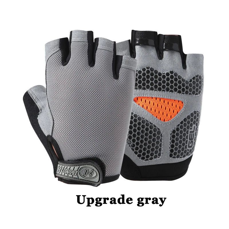 Fishing Gloves Outdoor Sports Sun Protection Half Finger Gloves Fitness Non-Slip Breathable Riding Fishing Gloves Tackle Pesca - Color: Gold