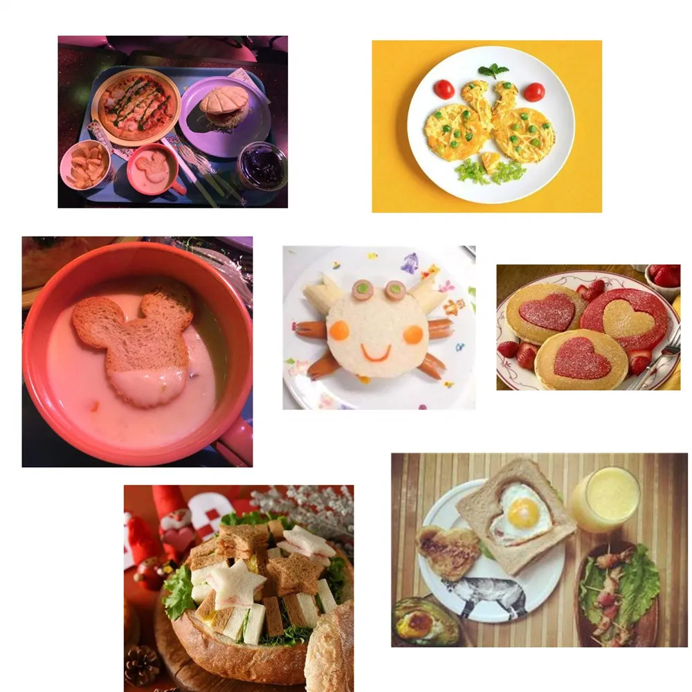 4 шт./компл. стильные стальные формочки для печенья Форма сэндвичей животных