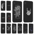 Черный матовый чехол из ТПУ для iPhone XR XS Max X 11 Pro Max, окрашенный чехол для телефона для iPhone 7 8 6S 6 Plus SE 2020 12 Pro Max Mini