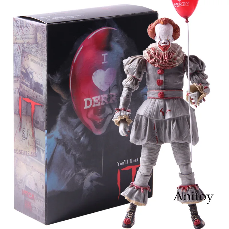 C with colorful box NECA Stephen King's It Pennywise набор аксессуаров ПВХ клоун Pennywise фигурка Коллекционная модель игрушки - Цвет: C with colorful box