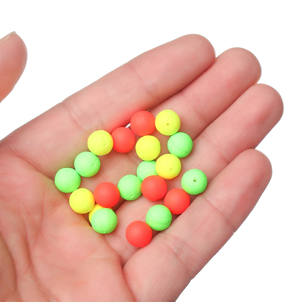 100 шт. Пенопластовые Поплавки мяч бобы форма снасть Рыболовные бусины пробки