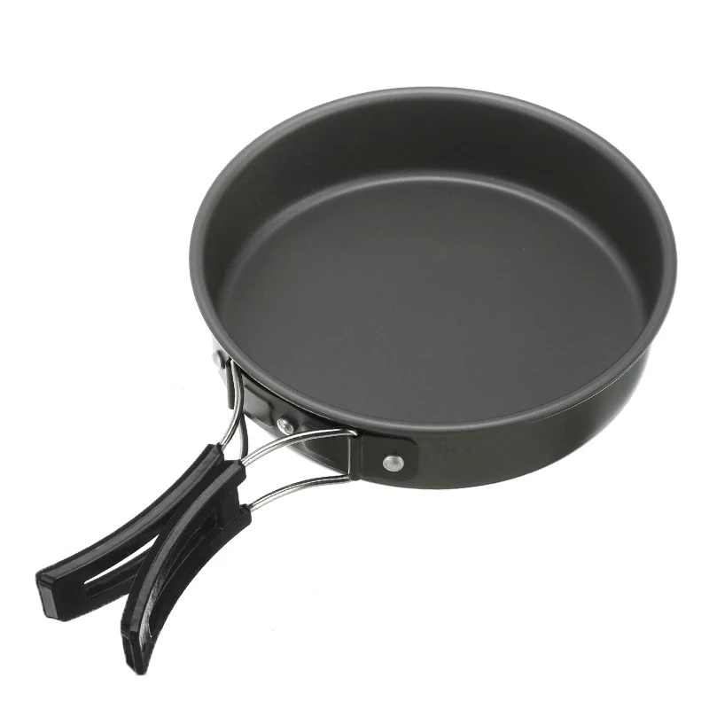 7 шт./компл. уличная посуда для кемпинга алюминиевая сковорода миска ложка супа