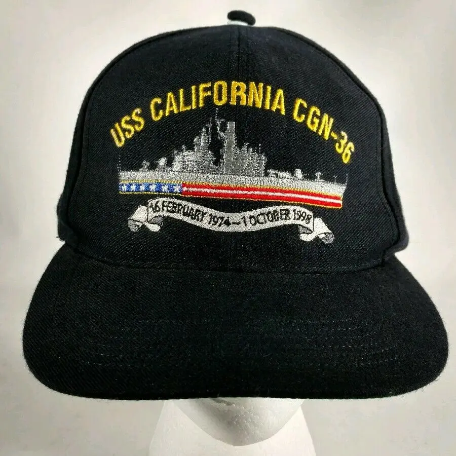 С принтом ВМС США Калифорния CGN 36 военный корабль военно морской флот шляпа