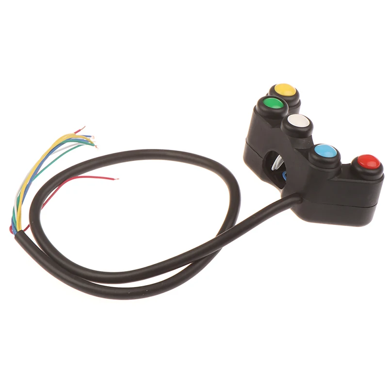 

Универсальный 5-кнопка массив мотоциклетные переключатели гонки Рыбалка руль Fatbar для 22 мм отправить переключатель в сборе рукоятка переклю...