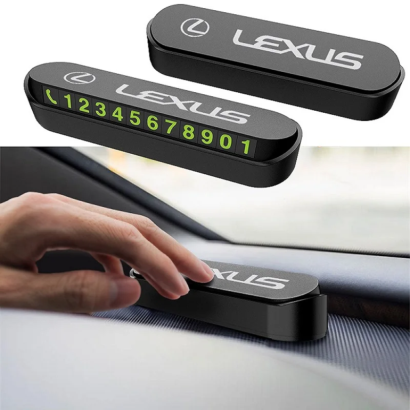 

Car Temporary Parking Number Card Phone Number Park Stop Card For LexusRX300 IS 250 300 GX 400 460 UX 200 NX LX GS LS LC RX NXES
