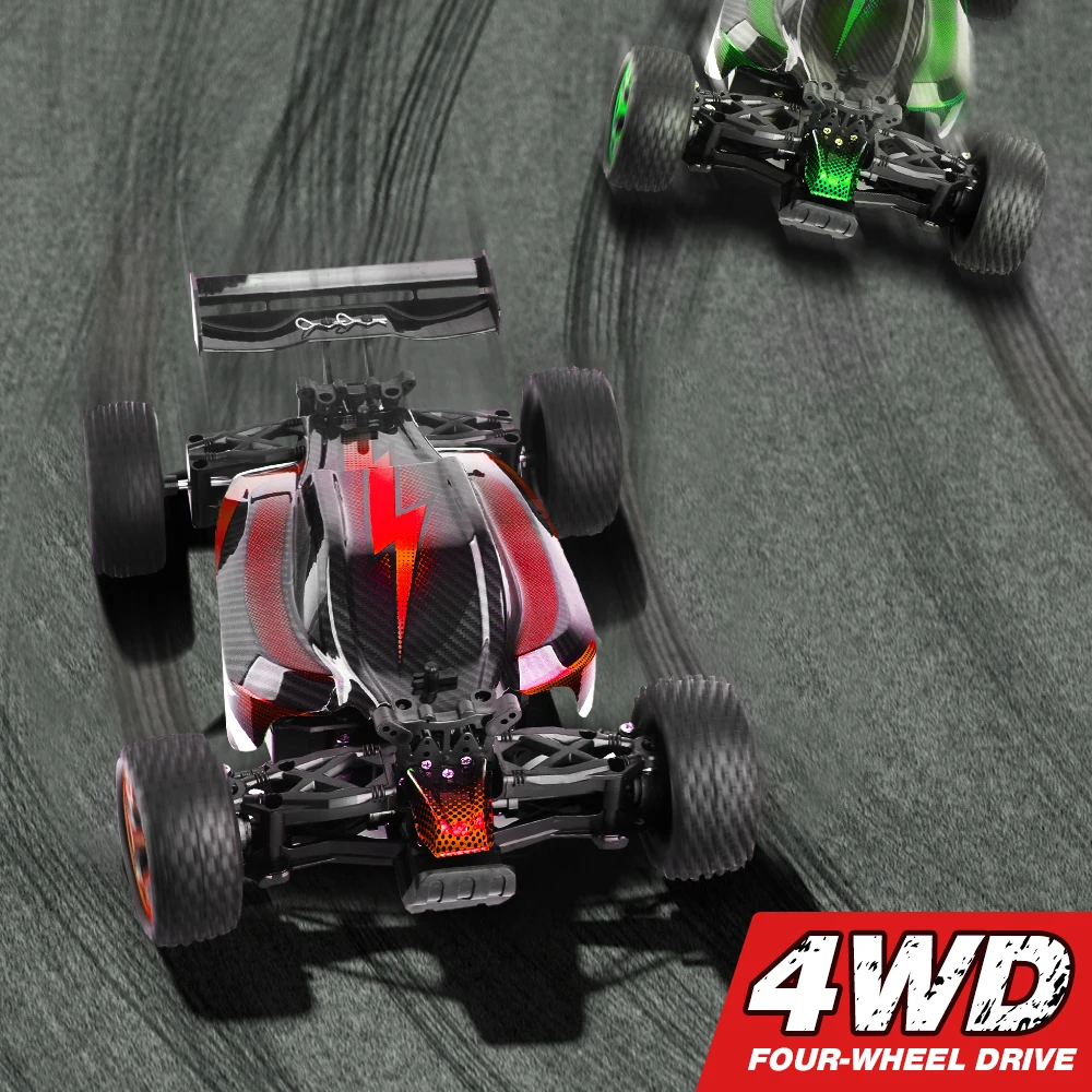 1/18 Радиоуправляемая машина 4WD 2,4G с двойным приводом, багги, модель внедорожника, автомобиль с дистанционным управлением для детей