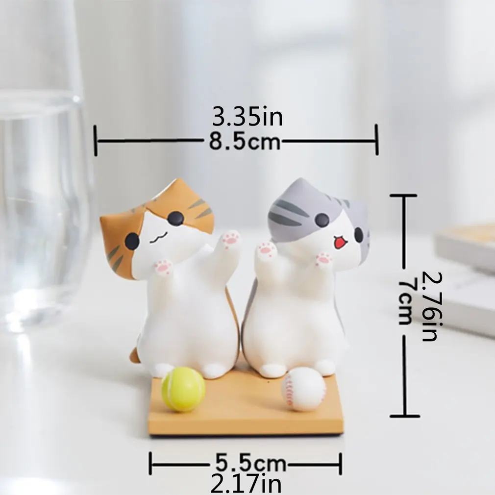 

Cat Mobile Phone Holder Orange Cat Decoration Desktop Cute Cartoon Mobile Phone Holder